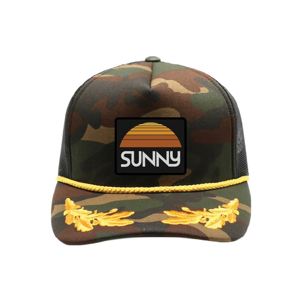 HAT - SUN PATCH CAMO OR BROWN